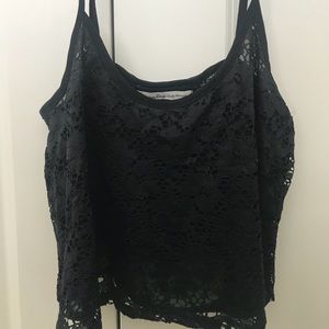 Black lace tank top